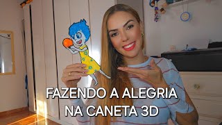 DESENHANDO A ALEGRIA DE DIVERTIDAMENTE COM A CANETA 3D  LiveComYouTube [upl. by Allerus]