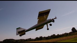 H9 Ultra Stick 35cc RCGF crosswind takeofflandings [upl. by Notsahc]