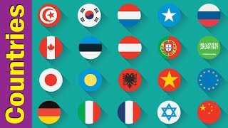 Learn Country Flags for Kids 2  Countries of the World Flags of the World  Fun Kids English [upl. by Neik]