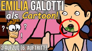 Emilia Galotti Lessing als Cartoon 2 Aufzug 6 Auftritt [upl. by Regine456]