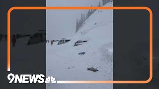 Avalanche Buries Cars Under Snow In Colorado Mountains [upl. by Atteselrahc82]