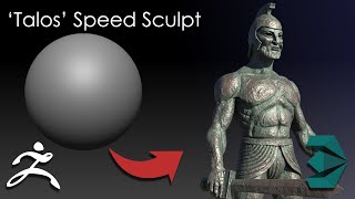 Talos from Jason amp The Argonauts Zbrush Speed Sculpt [upl. by Esenwahs428]