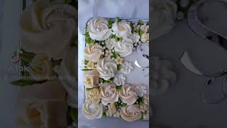 Wedding tray bake cake weddingcake cake weddings cakedesign weddingcakeideas [upl. by Samau]