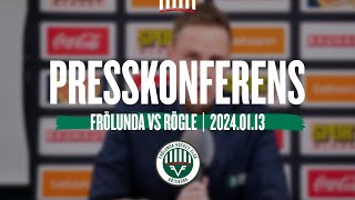 Presskonferensen efter Frölunda  Rögle [upl. by Ahsiekram]