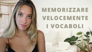 5 TECNICHE PER MEMORIZZARE I VOCABOLI   APP utili [upl. by Jegar398]