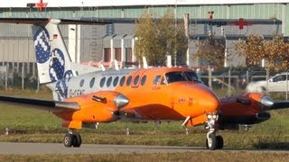 Beechcraft Super King Air 350 DCFME Take Off at Airport BernBelp [upl. by Hale679]