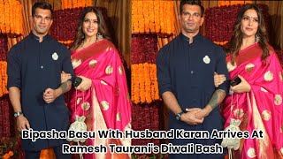 Bipasha Basu With Husband Karan Arrives At Ramesh Taurani Diwali Bash  Diwali 2024 [upl. by Newberry736]