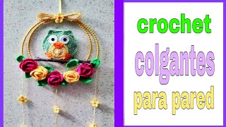 ideas hermosas de COLGANTES COLORIDOS a crochet [upl. by Creight]