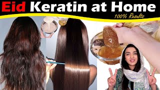 OMG 😮 Straight Damaged Frizzy Hair Keratin Smooth Shiny Hair at Home [upl. by Ennovehc]