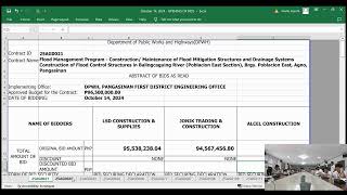 Procurement Livestream for DPWH Pangasinan 1st DEO on October 14 2024 [upl. by Doy]