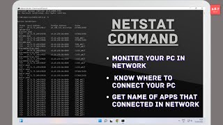 how to use of netstat command  check where to connect your pc in network [upl. by Annabela]