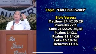 JMCIM PREACHING  “END TIME EVENTS”BELOVED OP LOUEISITO ANGELES  SUNDAY SERVICE [upl. by Kcirddot232]