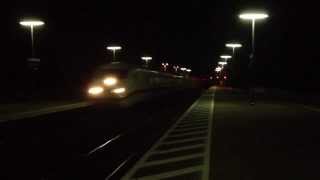 German highspeed train with 200kmh at night [upl. by Banks]