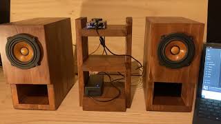 JVC wood cone 3quot full range s in a Cheap Trick cabinet [upl. by Ardnuaed]