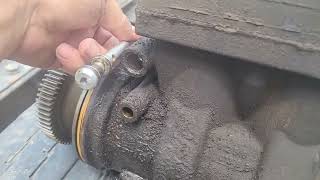 paccar mx13 air compressor how to remove [upl. by Tamarah]