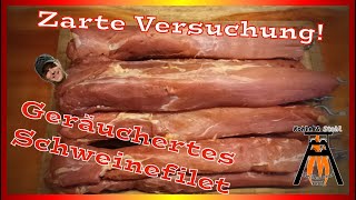 Geräuchertes Schweinefilet  Schweinefiletschinken selber machen  KampS Folge  091 [upl. by Adnarym]