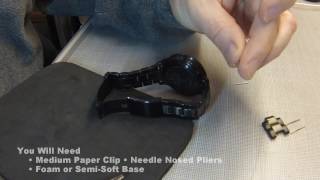 How To Adjust A Fossil Watch Band  Resize Watch Band no special tools [upl. by Atikihs807]