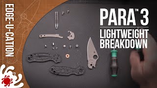 Spyderco Para 3 Lightweight Breakdown with Eric Glesser [upl. by Nilats781]