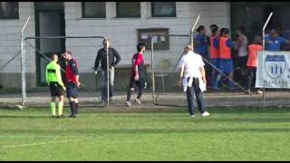 Calcio Sassello  Mallare rissa e sospensione della partita per il match di Seconda Categoria [upl. by Ynnij]