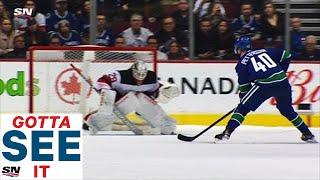 GOTTA SEE IT Elias Pettersson Scores Beautiful Shootout Goal In Canucks Loss To Devils [upl. by Sokairyk]