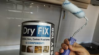 Sıvı Cam Uygulaması  Dryfix Glassy 100 Sıvı Cam Şeffaf Kaplama  Mutfak Tezgahı Yenileme [upl. by Mckeon477]