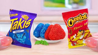 Takis Vs Cheetos Challenge🐯 Want A Miniature Cheetos Chicken Cheese Sandwich Shape🏆Tina Mini Cooking [upl. by Haley344]