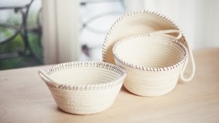 DIY Rope Baskets  DIY Paniers à corde [upl. by Ykcaj776]