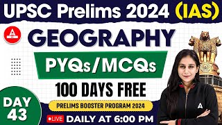 UPSC Prelims 2024  UPSC Geography Classes  PYQsMCQs  By Preeti Mam  Adda247 IAS 42 [upl. by Assilanna]