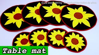 DIY Table mat design  How to make table mat  how to sew table mat  table glitz Tablemat [upl. by Torrin660]