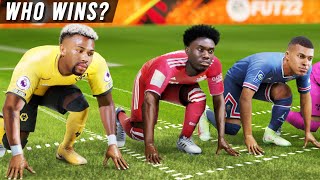 FIFA 22 PACESPEED TEST  Who is the fastest player in the game [upl. by Astera]