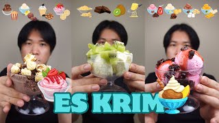 KOMPILASI MAKAN ES KRIM DENGAN BERBAGAI MACAM TOPPING [upl. by Yhcir]