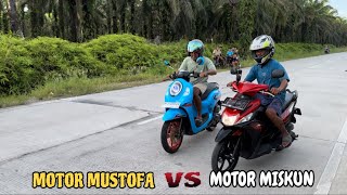 Motor Wak Miskun VS Motor Mustofa Inilah Yang Terjadi [upl. by Yerga]