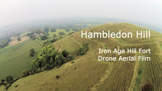 Hambledon Hill Drone Aerial Photography of this National Trust Iron Age hill fort in Dorset England [upl. by Auqinet355]