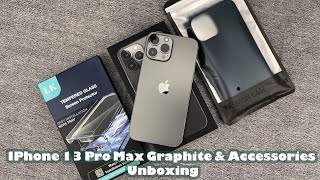 iPhone 13 Pro Max Graphite amp Accessories Unboxing [upl. by Polik613]