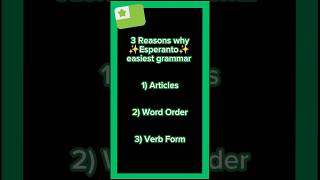 Esperantos Easy Grammar  3 Reasons Why esperanto [upl. by Ilwain]