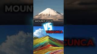 Mount Fuji vs Vinicunca facts comparison mountfuji vinicunca mountains [upl. by Terrijo]