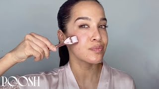 How to Use a Derma Roller at Home  Poosh [upl. by Eadwina]