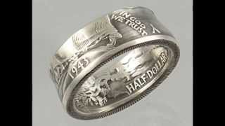 Coin Rings handmade from real Silver Coins by CoinCraftercom [upl. by Magena]