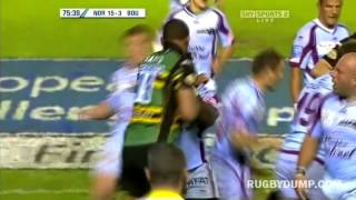 Big fight in Northampton and Bourgoin 2009 European Challenge Cup Final [upl. by Cattima483]