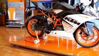 2015 KTM RC390 India LAUNCHED  Engine Sound Startup amp 360 View Walkaround [upl. by Nelleyram674]