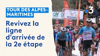 Le Tour des AlpesMaritimes 2024  revivez la ligne darrivée de la 2e étape [upl. by Elok767]