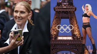 Céline Dion et Lady Gaga en duo sur « La vie en rose » d’Édith Piaf pour la cérémonie Paris 2024 [upl. by Notsek253]