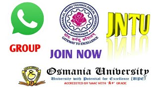 JNTU  OU  WHATSAPP GROUP DAILY UPDATES RESULTS EXAM SCHEDULE [upl. by Debbi]