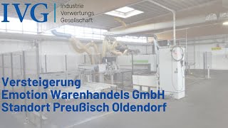 Versteigerung Emotion Warenhandels GmbH Standort Preußisch Oldendorf I IVG [upl. by Ume]