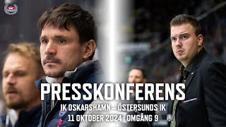 Presskonferens efter IK Oskarshamn – Östersunds IK [upl. by Aliekat741]