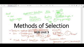 Methods of Selection in Animal Breeding ।MindWaveSTATrm5vx [upl. by Naujej]