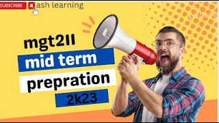 mgt211 midterm preparation 2023 mgt211 important topic 2023 mgt211 vu [upl. by Arvo]