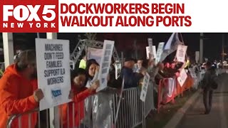 Dockworkers begin walkout along East Coast ports How it impacts you [upl. by Llain]