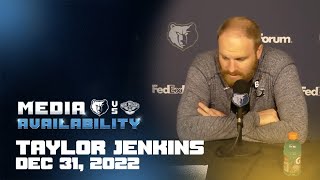 Grizzlies vs Pelicans Coach Taylor Jenkins press conference 123122 [upl. by Neely]