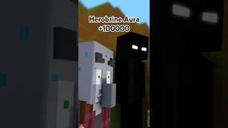 Herobrine Aura Meme minecraft shorts minecraftshorts aura memes [upl. by Nolly]